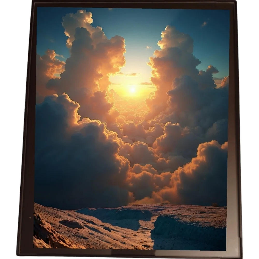 Sunlight Sky In A Glass Front Frame 8x10